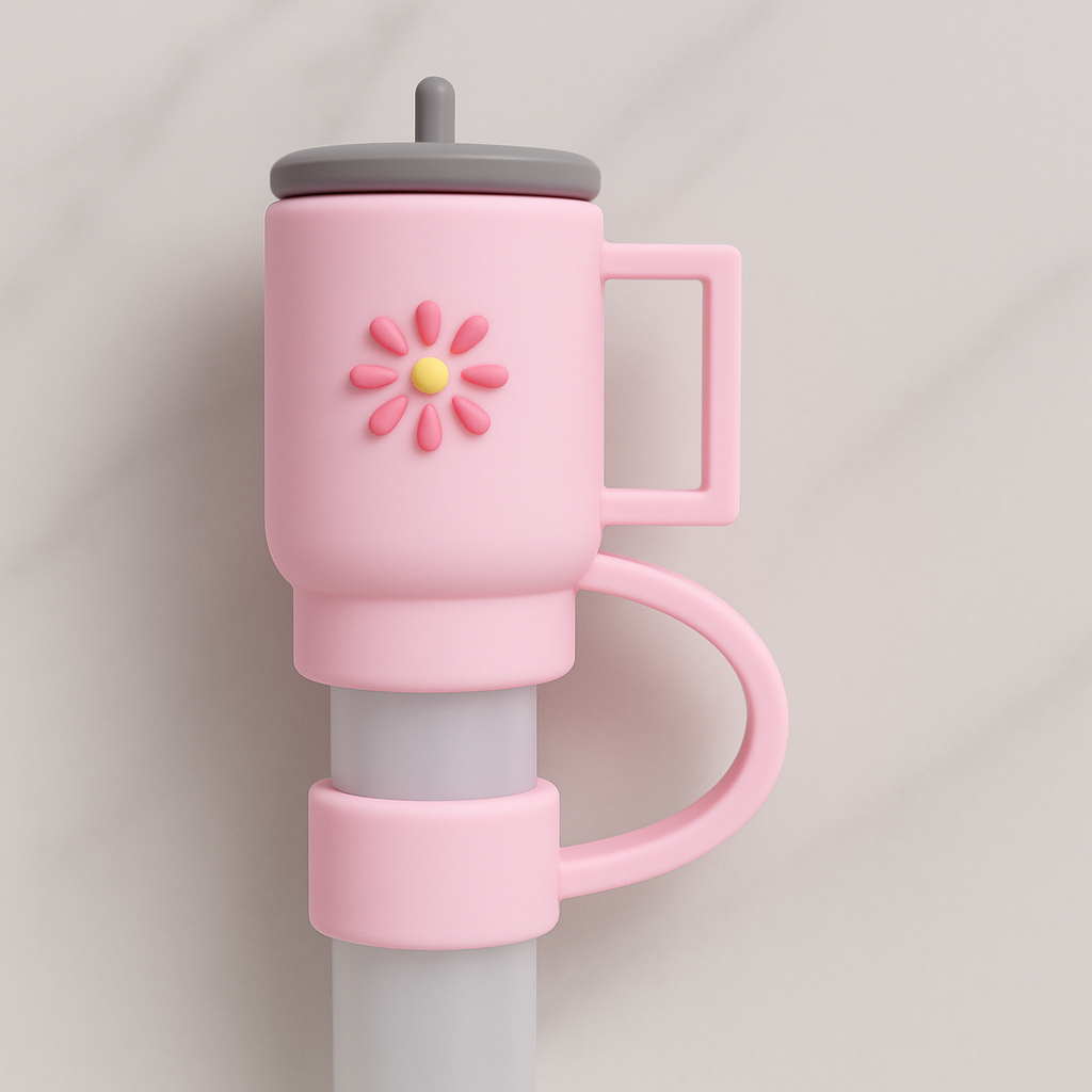 Tiny Tumbler Straw Cover Topper - Baby Pink
