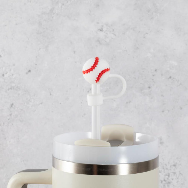 Baseball Straw Cover Topper