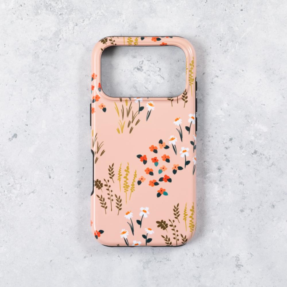 Blush Pink Floral Tough Phone Case  iPhone 17 Pro Max