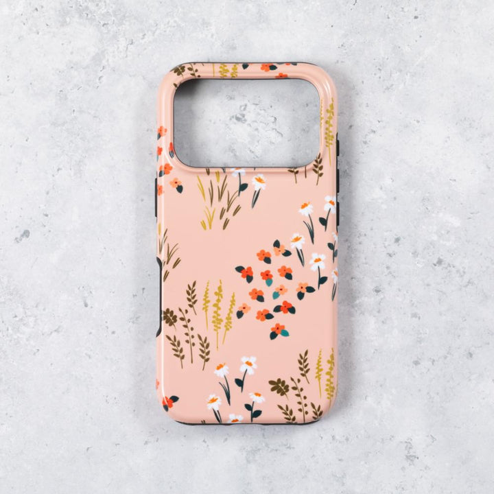 Blush Pink Floral Tough Phone Case  iPhone 17 Pro Max