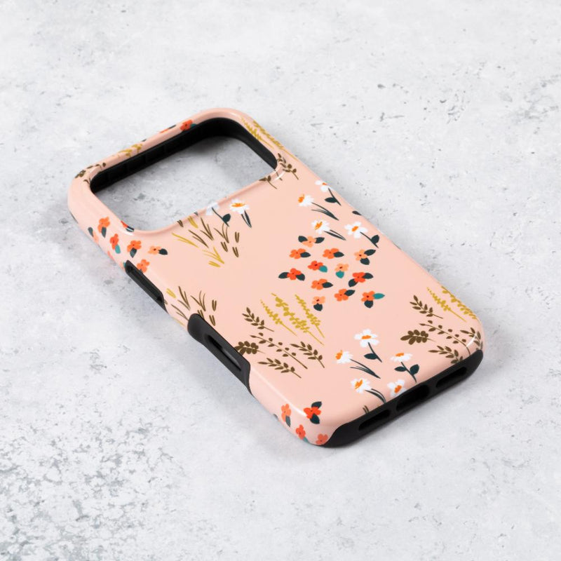 Blush Pink Floral Tough Phone Case iPhone 17 Pro Max