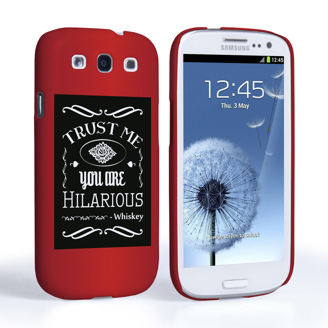 Caseflex Samsung Galaxy S3 Bourbon Whiskey Quote Hard Case – Black
