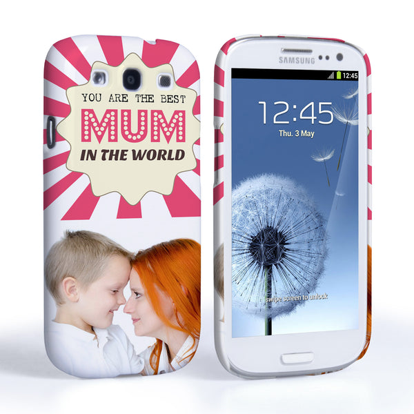 Caseflex Samsung Galaxy S3 ‘Best Mum in the World’ Personalised Hard Case – Pink