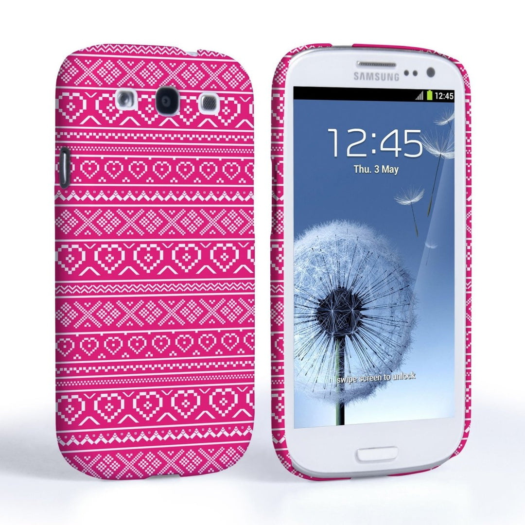 Caseflex Samsung Galaxy S3 Fairisle Case – Pink And White - Mobile Madhouse
