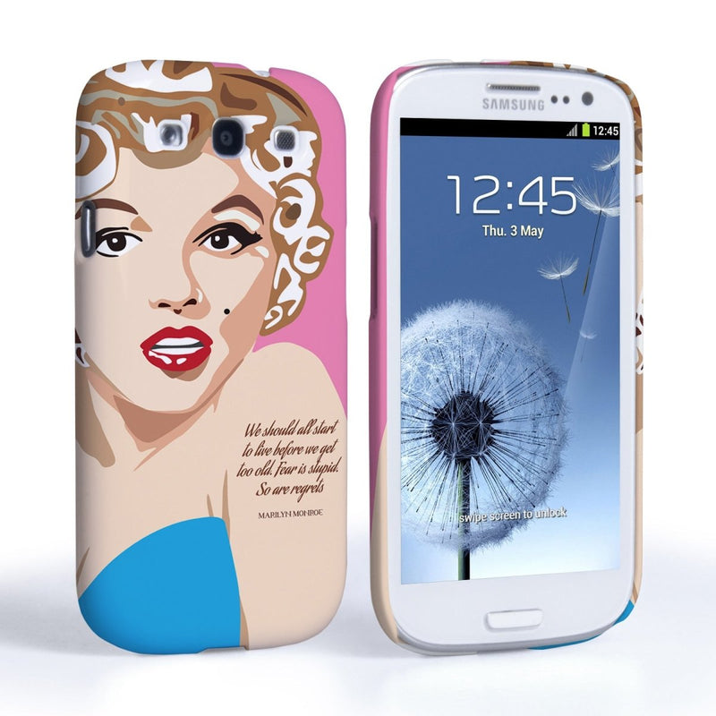 Caseflex Samsung Galaxy S3 Marilyn Monroe ‘Fear Is Stupid’ Quote Case - Mobile Madhouse