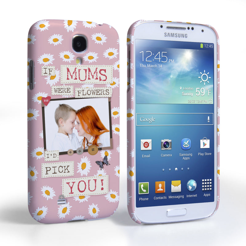 Caseflex Samsung Galaxy S4 ‘If Mums Were Flowers’ Personalised Hard Case – Pink