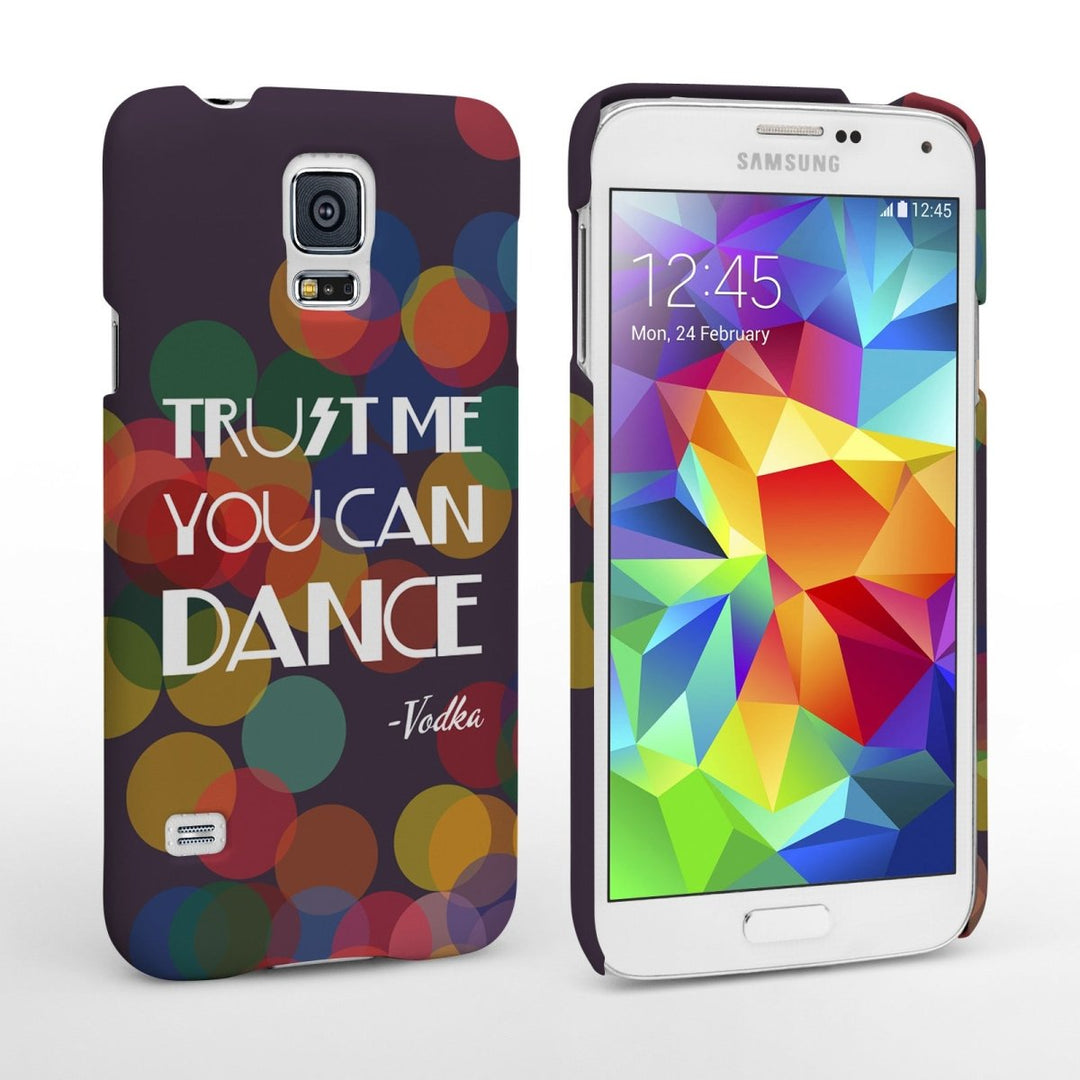Caseflex Samsung Galaxy S5 Vodka Dance Quote Hard Case – Purple - Mobile Madhouse