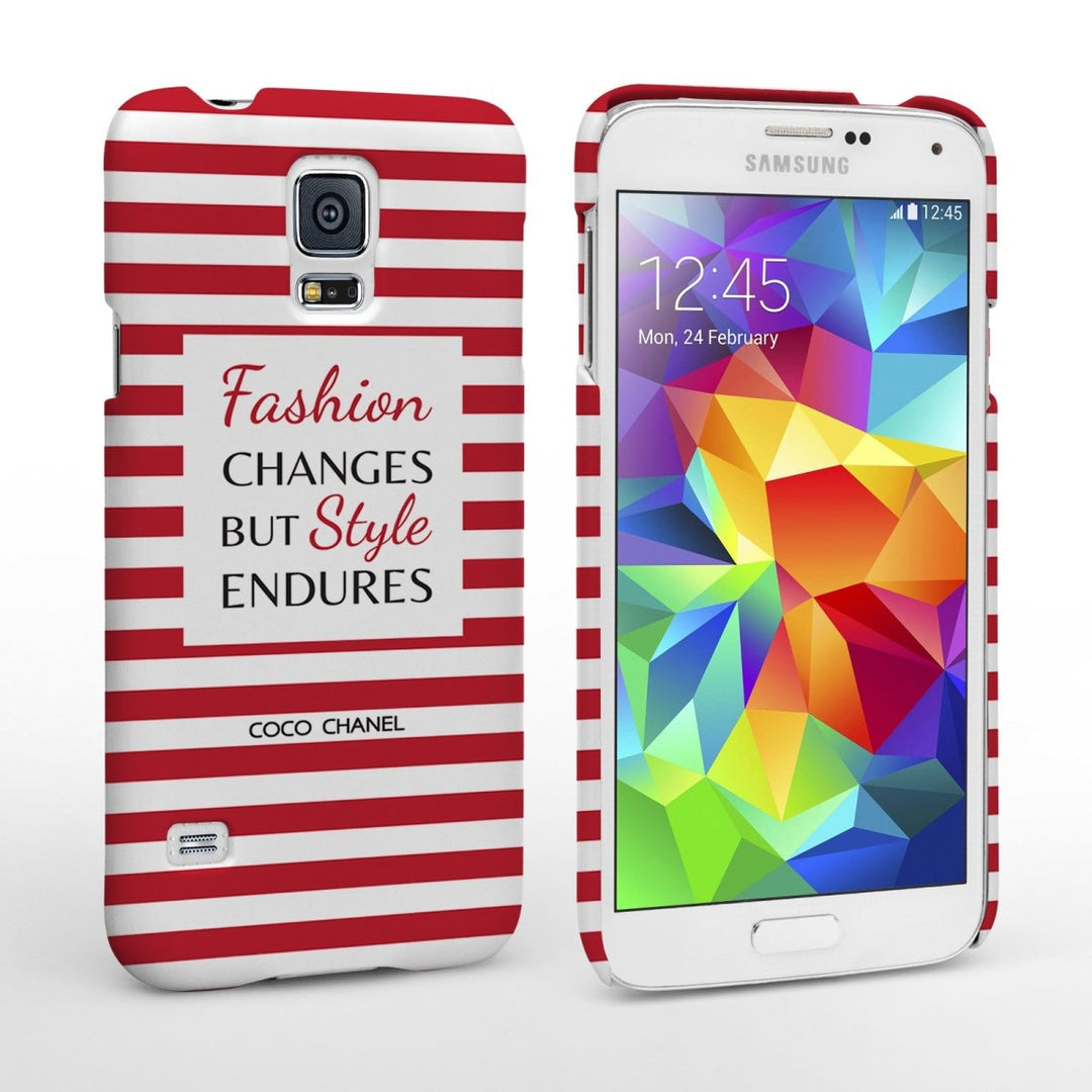 Samsung Galaxy S5 Chanel Fashion Changes Quote Case – Red - Mobile Madhouse