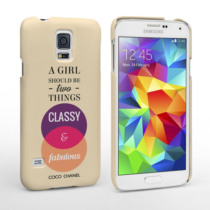 Caseflex Samsung Galaxy S5 Chanel ‘Classy And Fabulous’ Quote Case - Mobile Madhouse