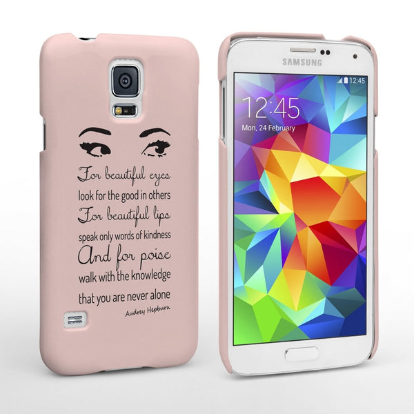 Caseflex Samsung Galaxy S5 Audrey Hepburn ‘Eyes’ Quote Case - Mobile Madhouse