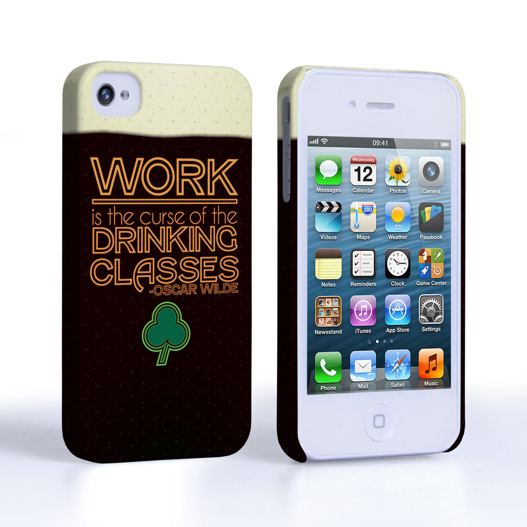 Caseflex iPhone 4 / 4S Wilde Drinking Classes Quote Hard Case - Black