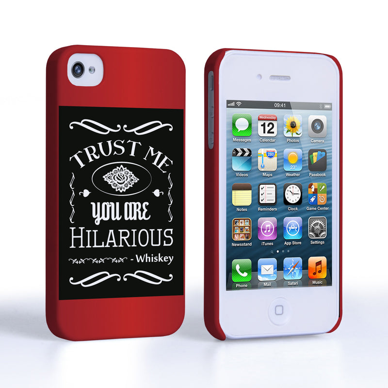 Caseflex iPhone 4 / 4S Bourbon Whiskey Quote Hard Case – Black
