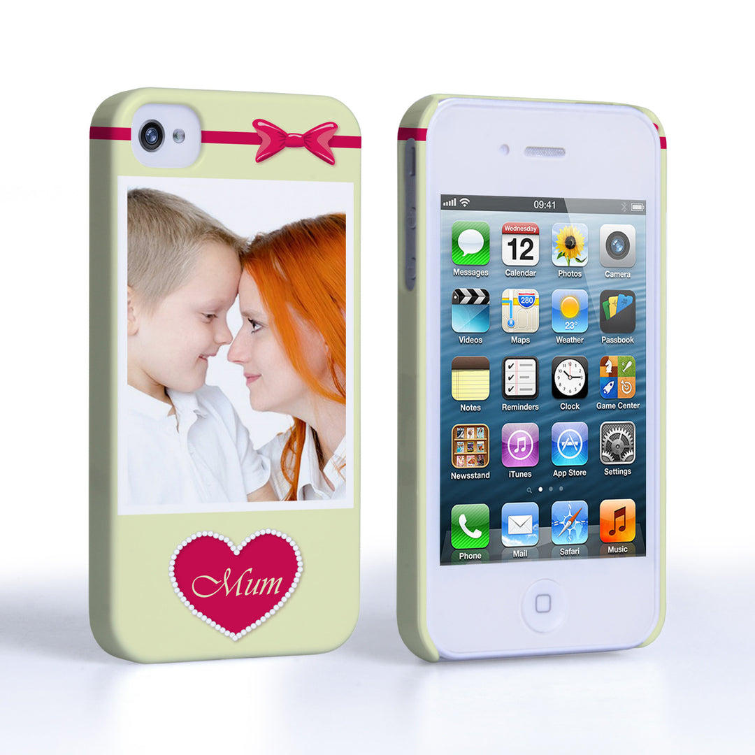 Caseflex iPhone 4 / 4S Mum Heart Hard Case – Pink