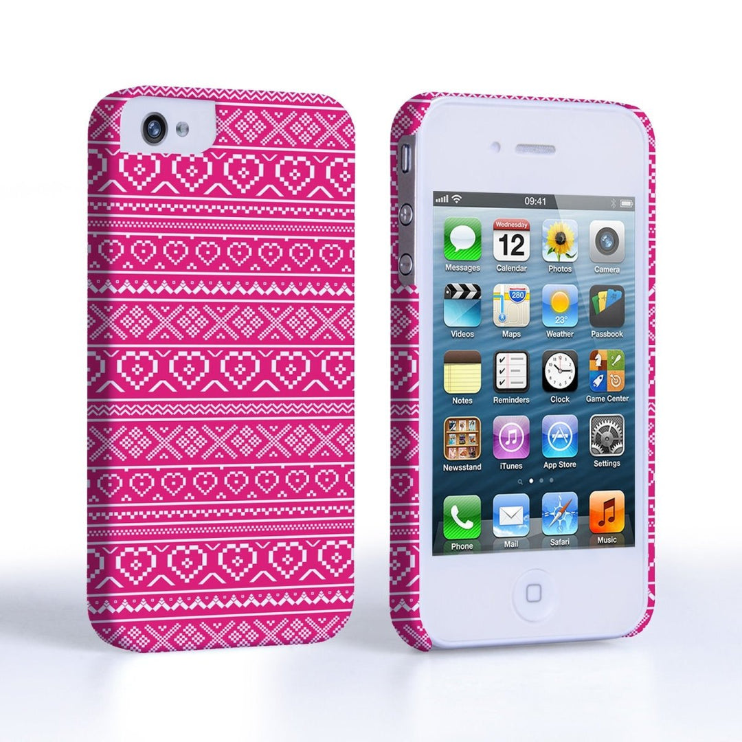 Caseflex Iphone 4/4S Fairisle Case – Pink And White - Mobile Madhouse