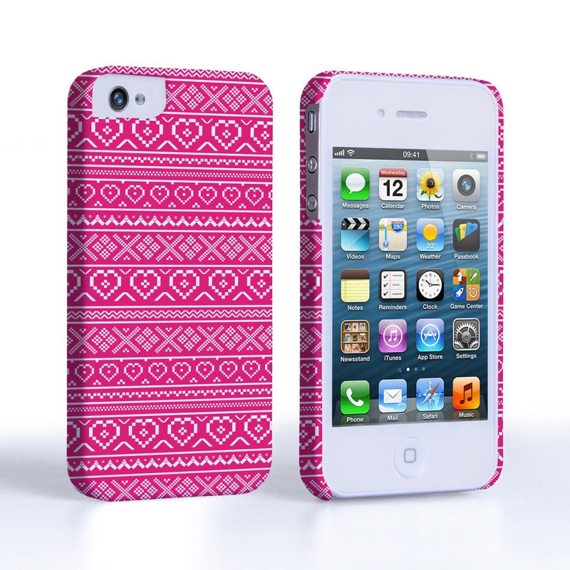 Caseflex Iphone 4/4S Fairisle Case – Pink And White - Mobile Madhouse
