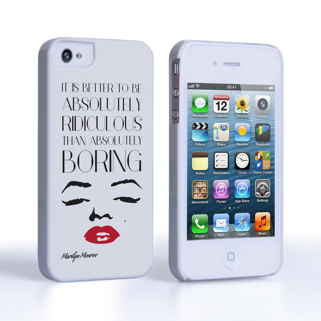 Caseflex iPhone 4 And 4s Marilyn Monroe Face Quote Case - Mobile Madhouse