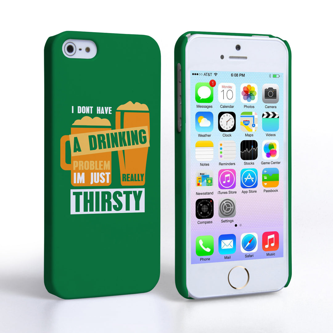 Caseflex iPhone 5 / 5S ‘Really Thirsty’ Quote Hard Case – Green