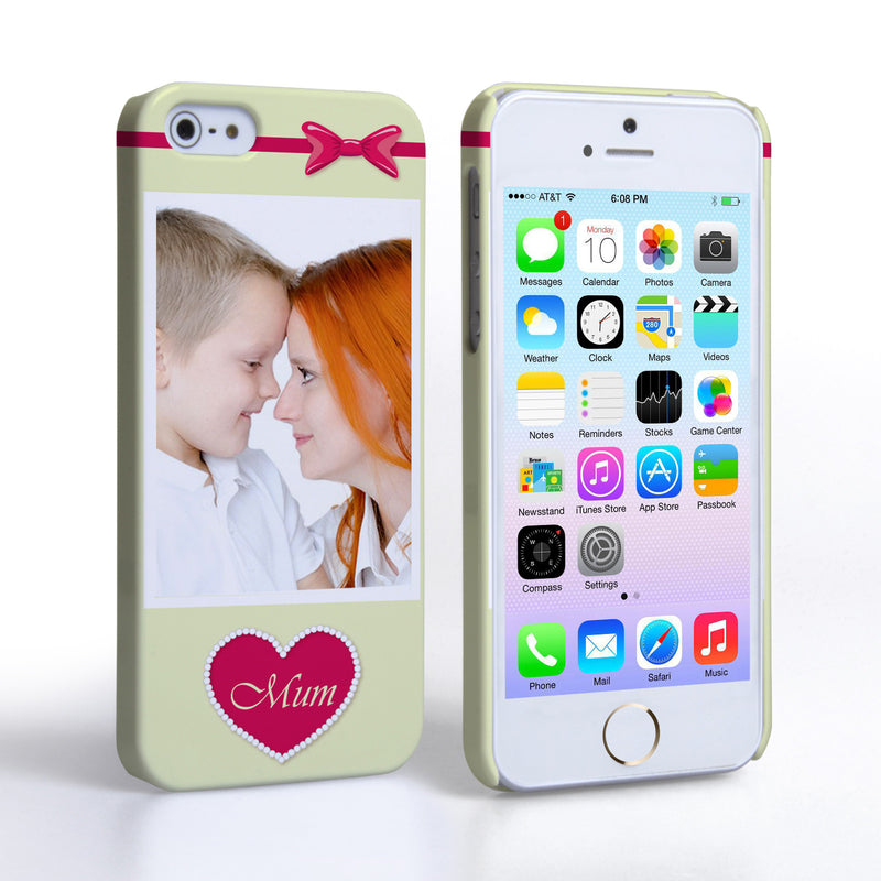 Caseflex iPhone 5 / 5S Mum Heart Hard Case – Pink