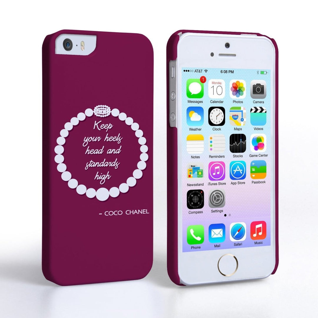 Caseflex Iphone 5 And 5s Chanel Diamond And Pearls Quote Case - Mobile Madhouse