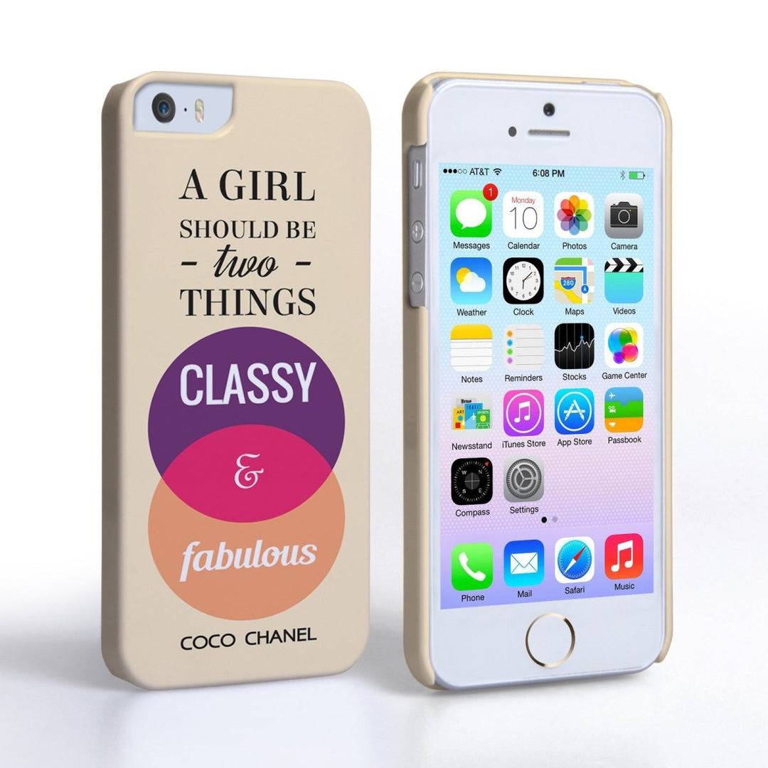 Caseflex Iphone 5 And 5s Chanel ‘Classy And Fabulous’ Quote Case - Mobile Madhouse
