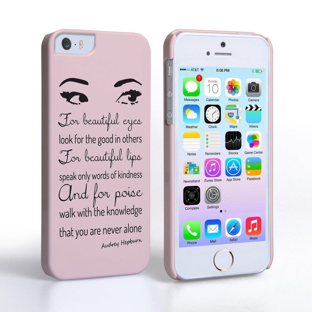 Caseflex Iphone 5 And 5s Audrey Hepburn ‘Eyes’ Quote Case - Mobile Madhouse