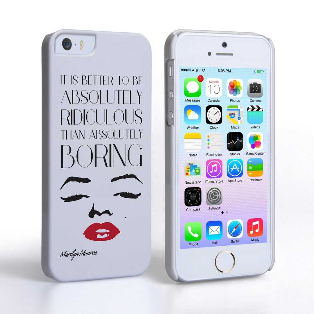 Caseflex Iphone 5 And 5s Marilyn Monroe Face Quote Case - Mobile Madhouse