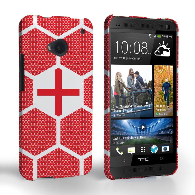 Caseflex HTC One England Football Pattern World Cup Case