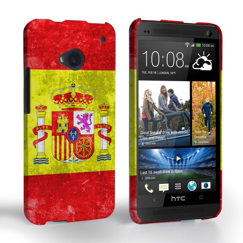 Caseflex HTC One Retro Spain Flag Case