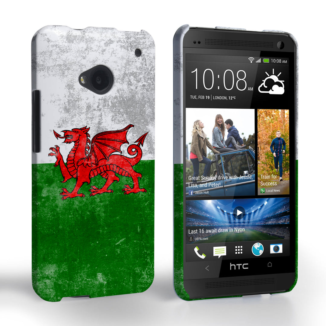 Caseflex HTC One Retro Wales Flag Case