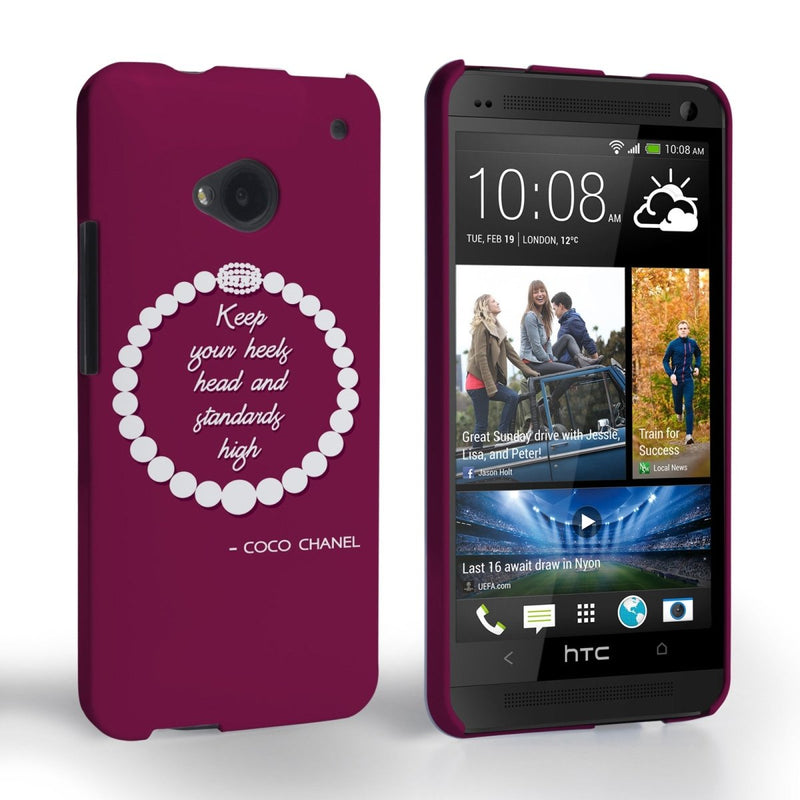 Caseflex HTC One Chanel Diamond And Pearls Quote Case - Mobile Madhouse