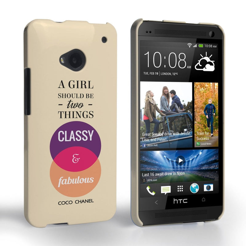 Caseflex HTC One Chanel ‘Classy And Fabulous’ Quote Case - Mobile Madhouse