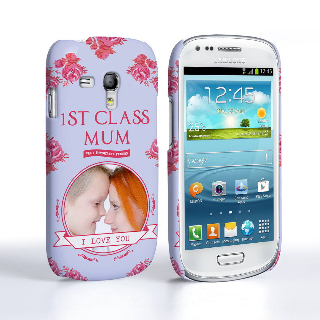 Caseflex Samsung Galaxy S3 Mini ‘1st Class Mum’ Vintage Floral Hard Case