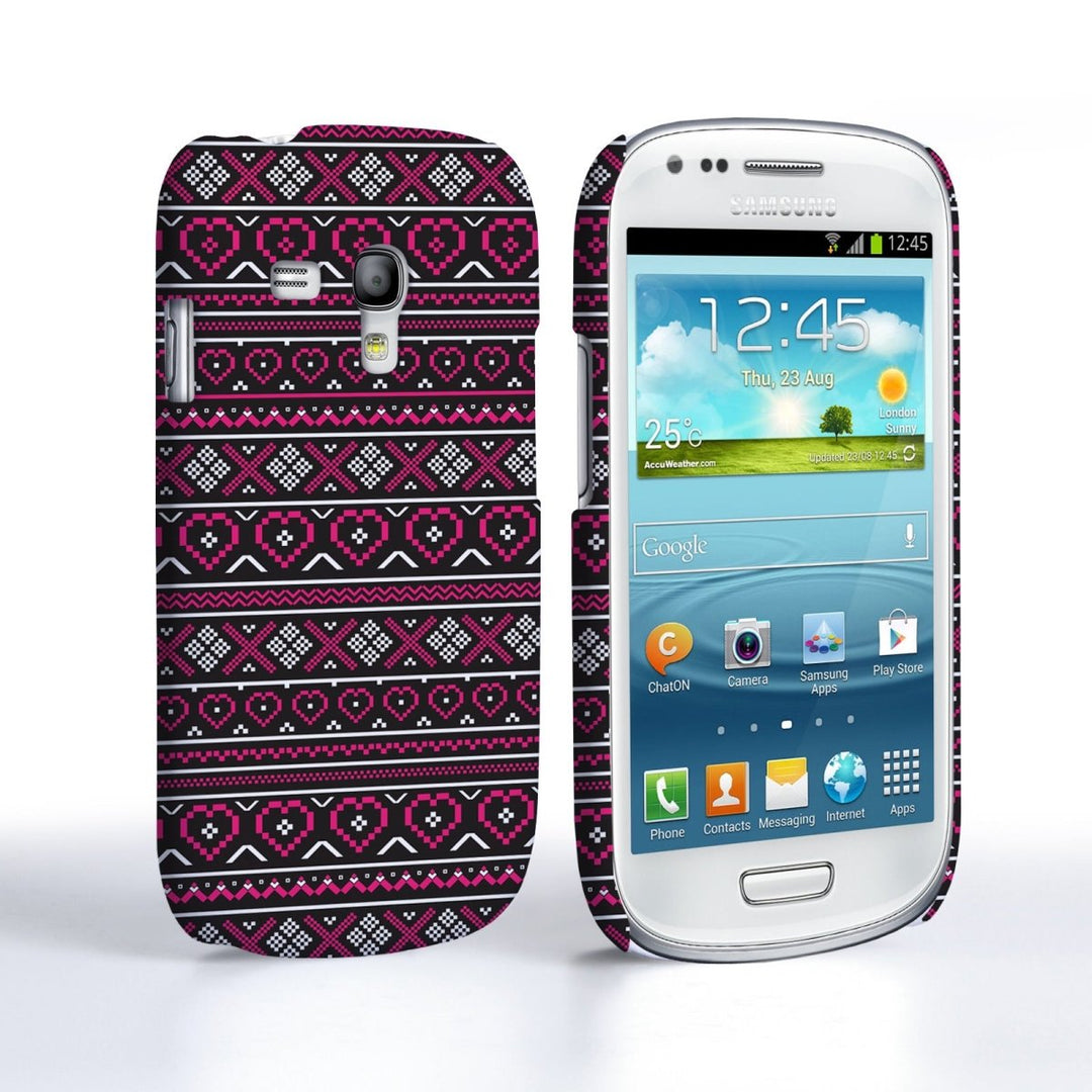 Caseflex Samsung Galaxy S3 Mini Fairisle Case – Pink And Black - Mobile Madhouse
