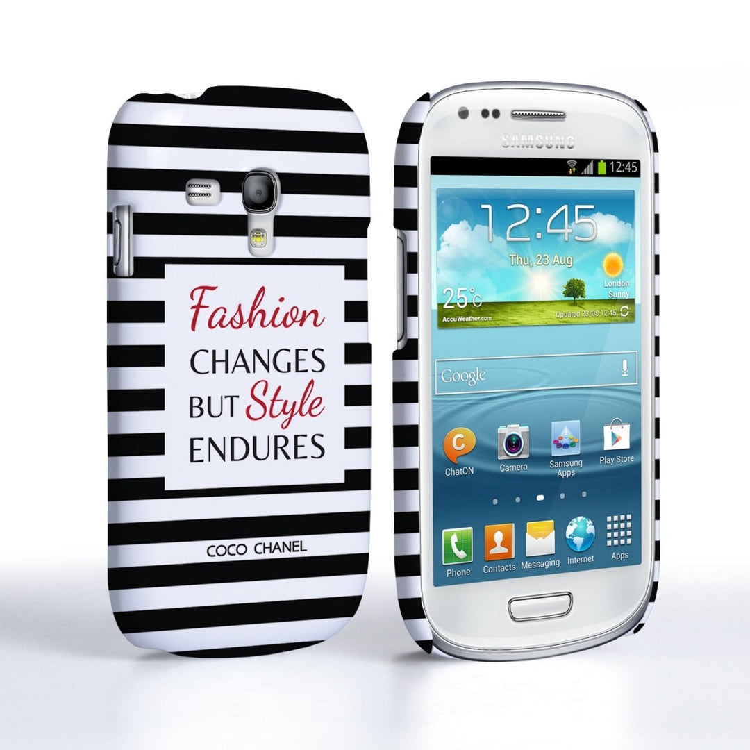 Samsung Galaxy S3 Mini Chanel Quote Case – Black / White - Mobile Madhouse