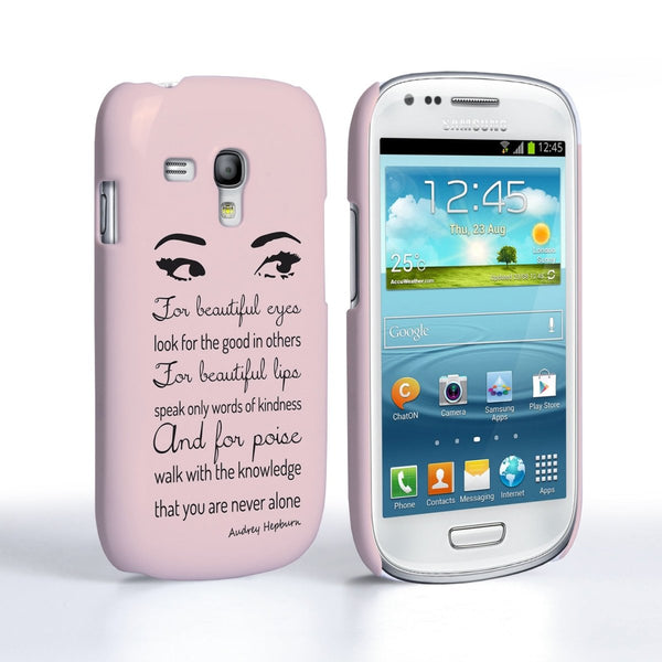 Caseflex Samsung Galaxy S3 Mini Audrey Hepburn ‘Eyes’ Quote Case - Mobile Madhouse