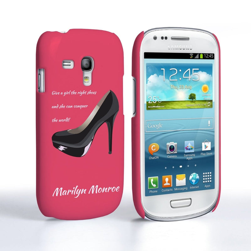 Caseflex Samsung Galaxy S3 Mini Marilyn Monroe ‘Shoe’ Quote Case - Mobile Madhouse