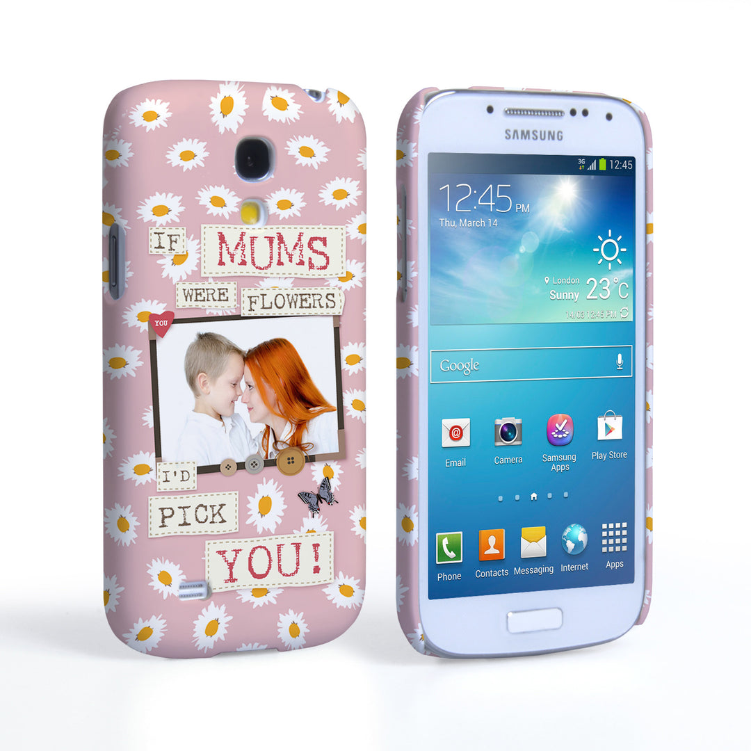 Caseflex Samsung Galaxy S4 Mini ‘If Mums Were Flowers’ Personalised Hard Case – Pink