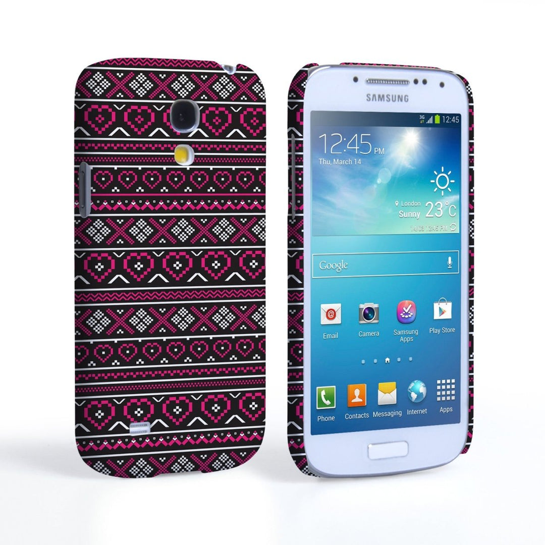 Caseflex Samsung Galaxy S4 Mini Fairisle Case – Pink And Black - Mobile Madhouse