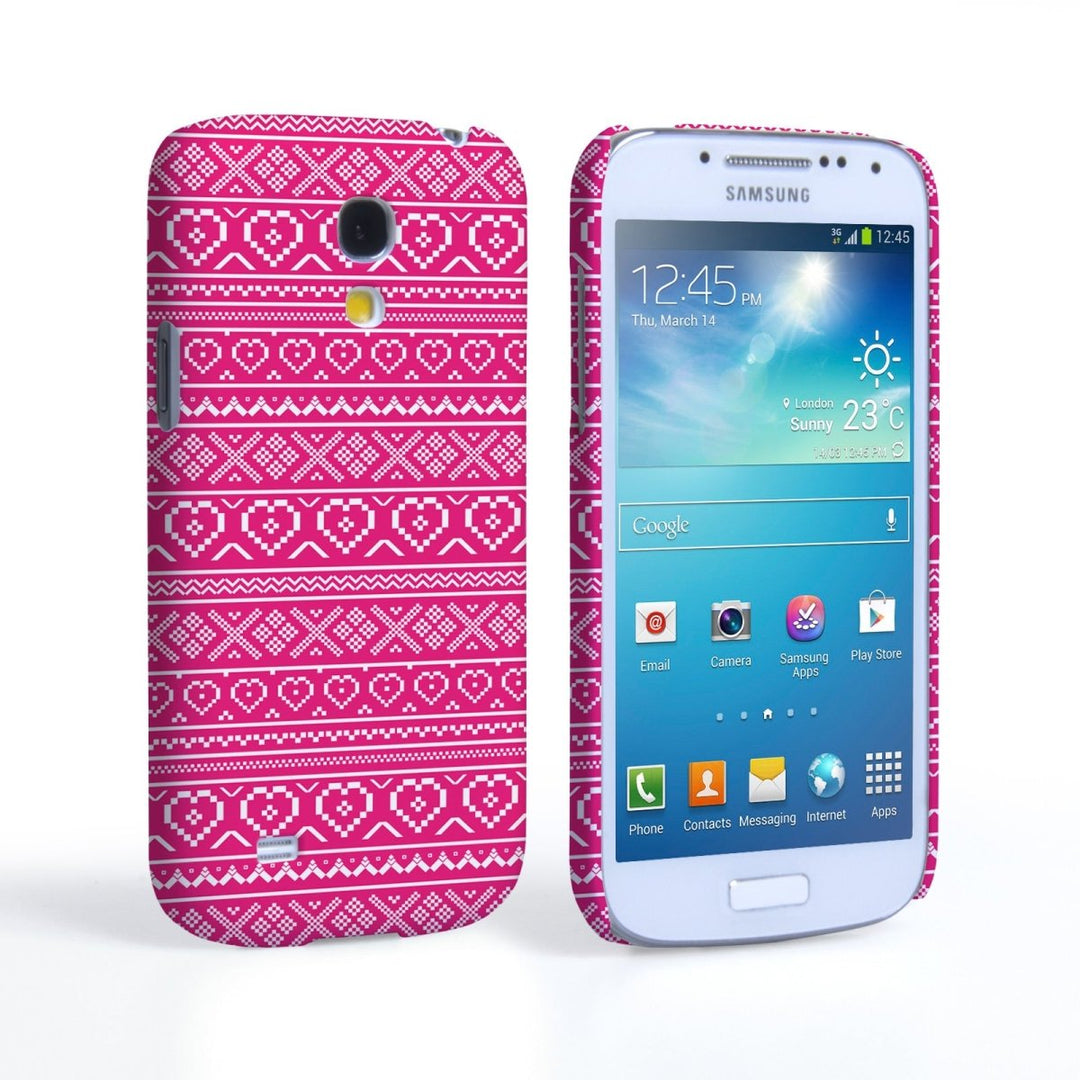 Caseflex Samsung Galaxy S4 Mini Fairisle Case – Pink And White - Mobile Madhouse