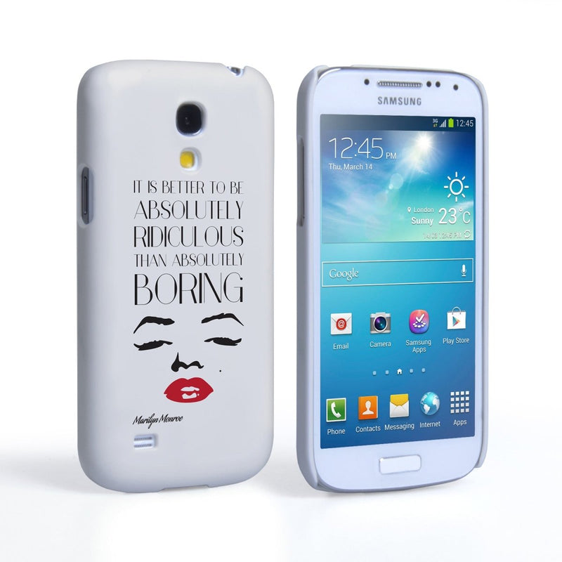 Caseflex Samsung Galaxy S4 Mini Marilyn Monroe Face Quote Case - Mobile Madhouse