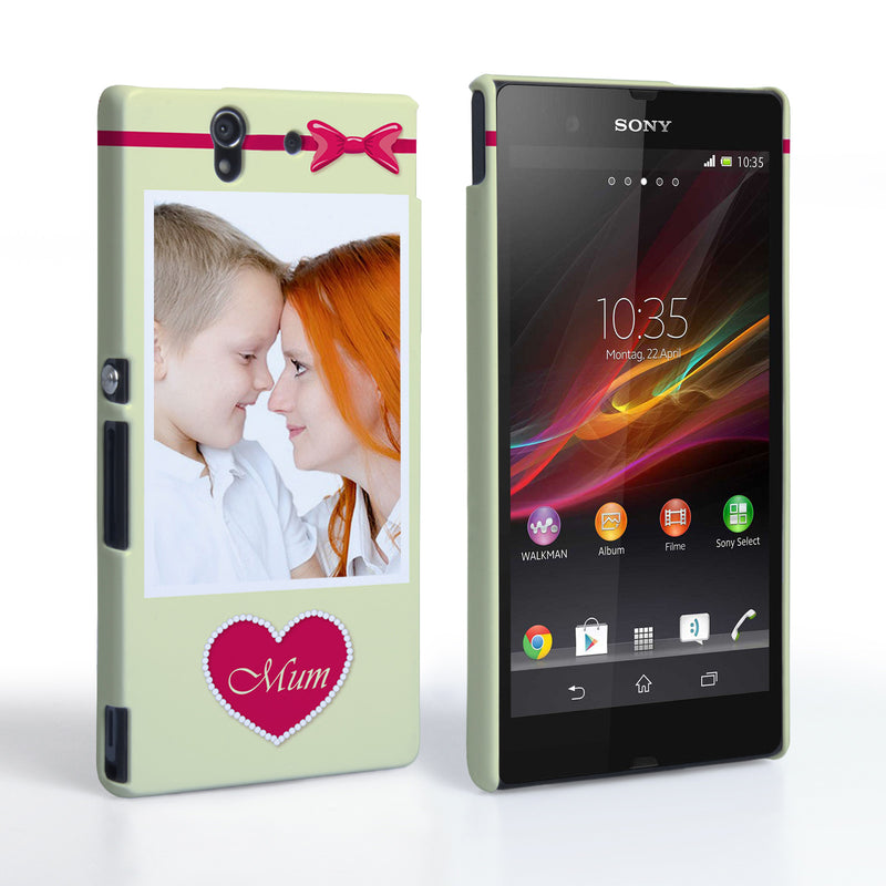 Caseflex Sony Xperia Z Mum Heart Personalised Hard Case – Pink
