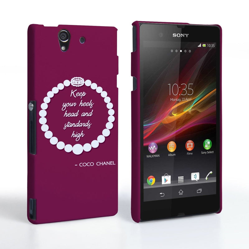 Caseflex Sony Xperia Z Chanel Diamond And Pearls Quote Case - Mobile Madhouse