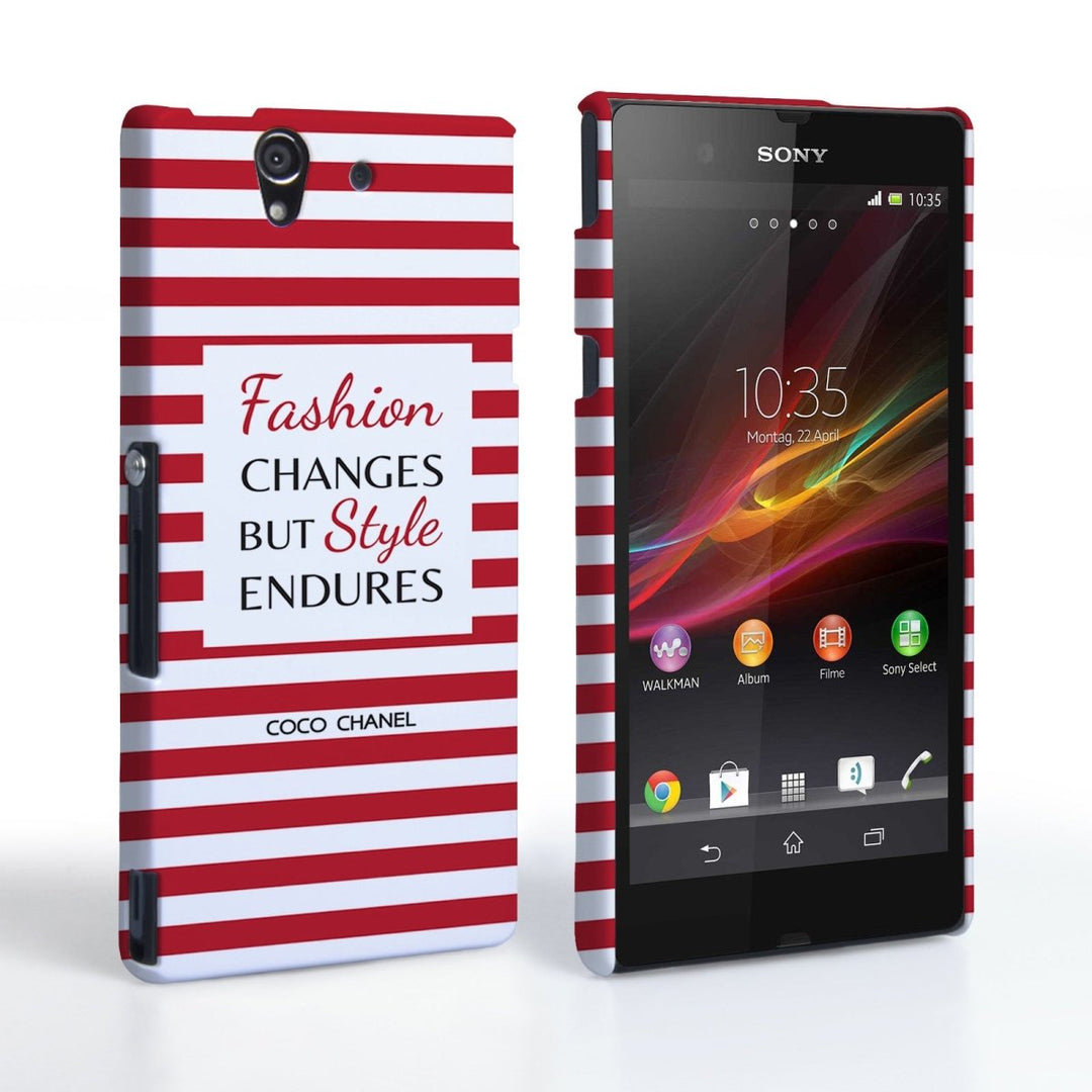 Sony Xperia Z Chanel Fashion Changes Quote Case – Red - Mobile Madhouse