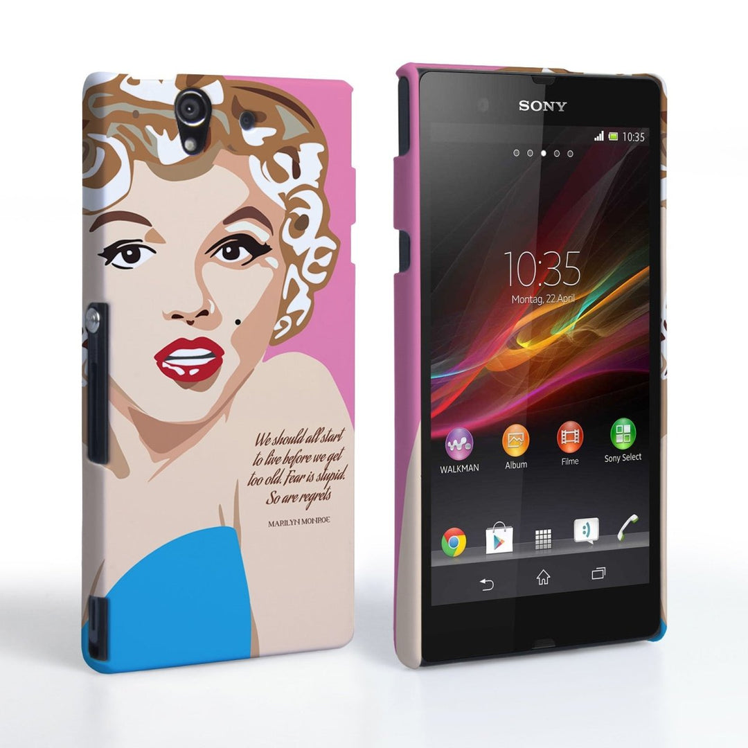 Caseflex Sony Xperia Z Marilyn Monroe ‘Fear Is Stupid’ Quote Case - Mobile Madhouse