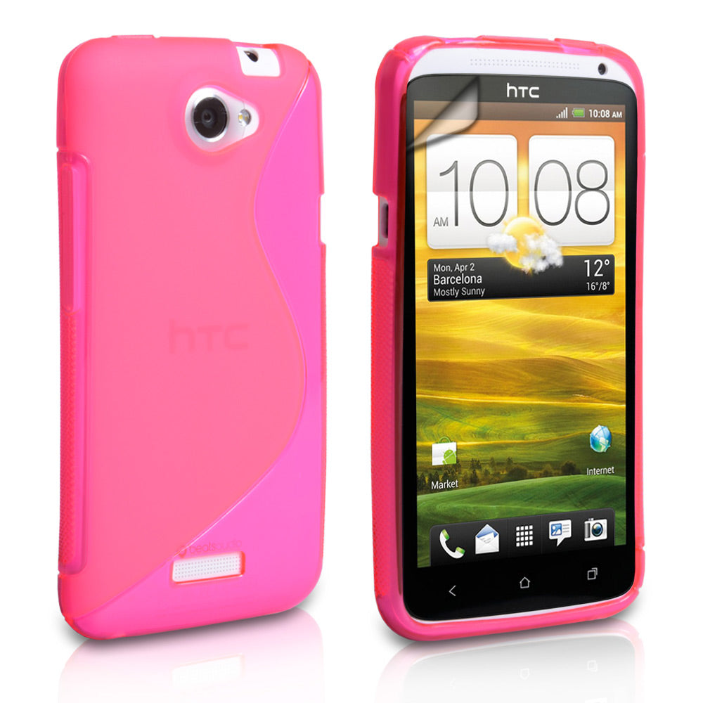 Caseflex HTC One X Silicone Gel S-Line Case - Pink