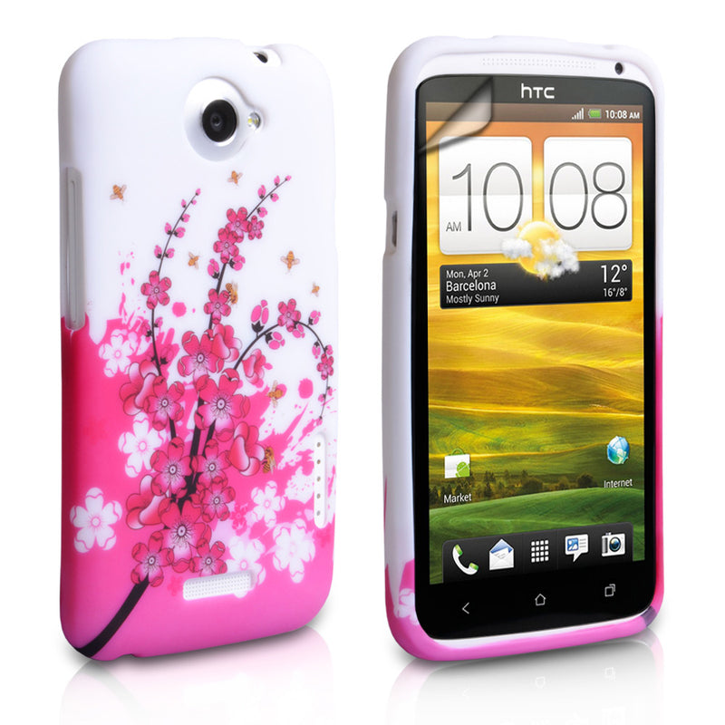 YouSave Accessories HTC One X Floral Bee Silicone Gel Case