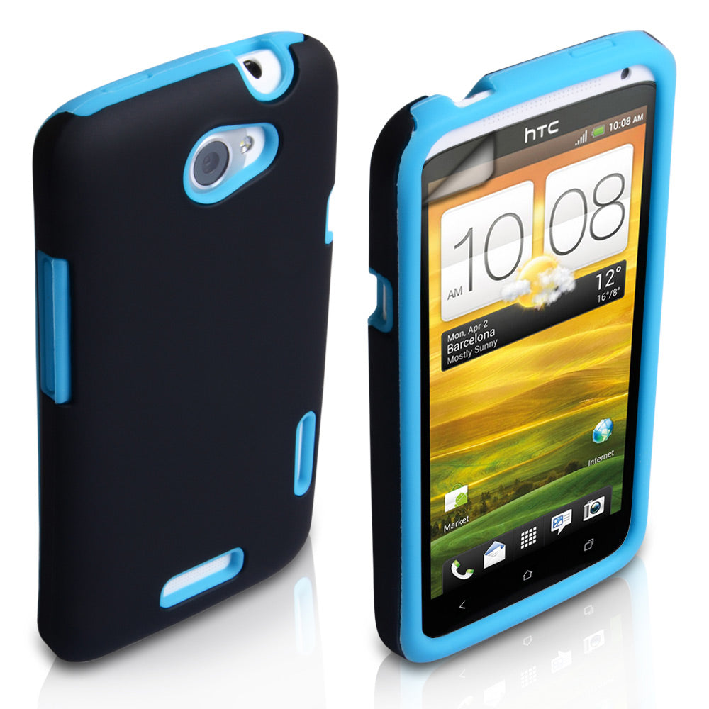 YouSave Accessories HTC One X Grip Combo Case - Blue