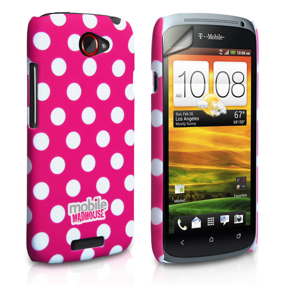 YouSave Accessories HTC One S Hot Pink Polka Dot Hard Case