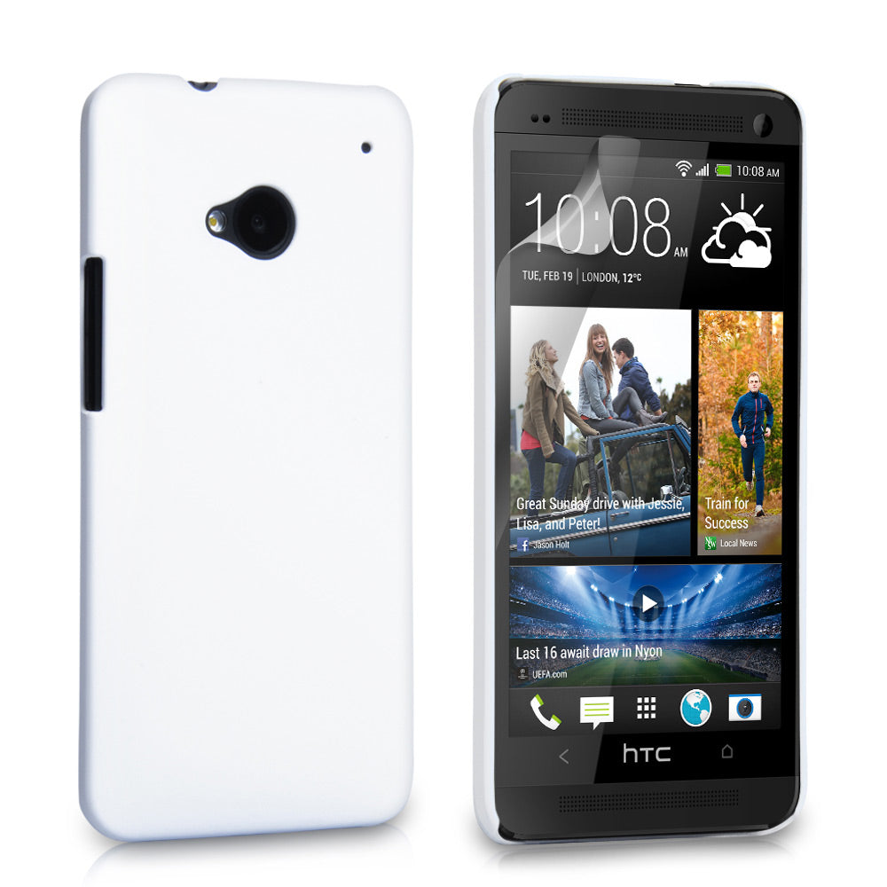 YouSave Accessories HTC One Hard Hybrid Case - White