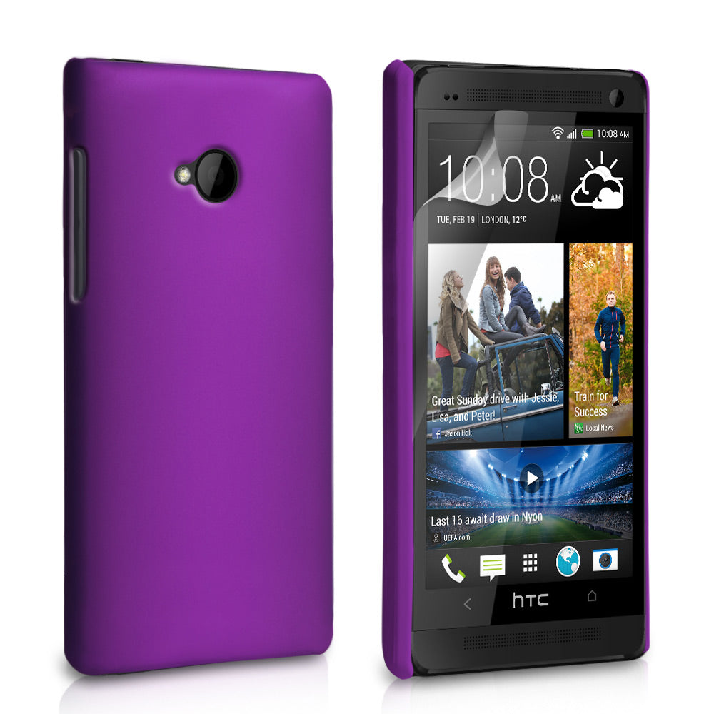 YouSave Accessories HTC One Hard Hybrid Case - Purple